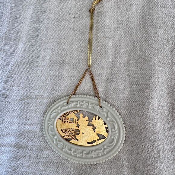 Lenox Christmas Ornament Gold Skaters - Picture 4 of 7